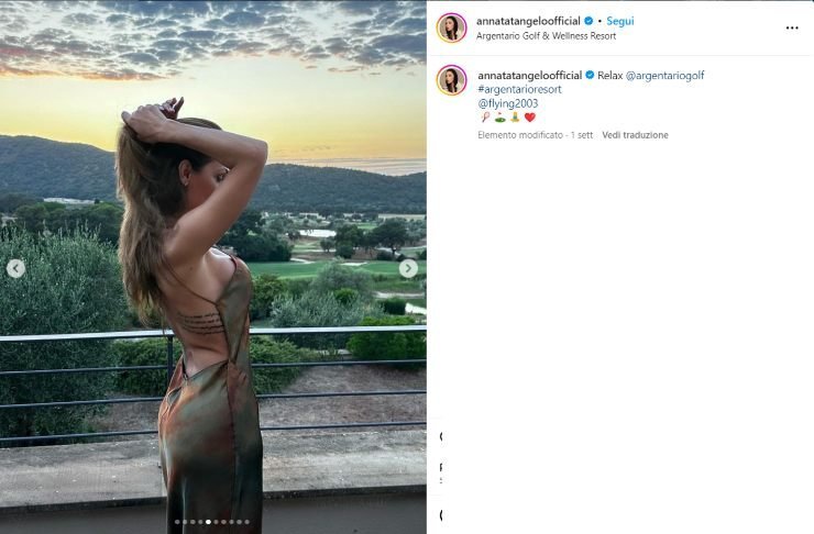 anna tatangelo vacanza vestito