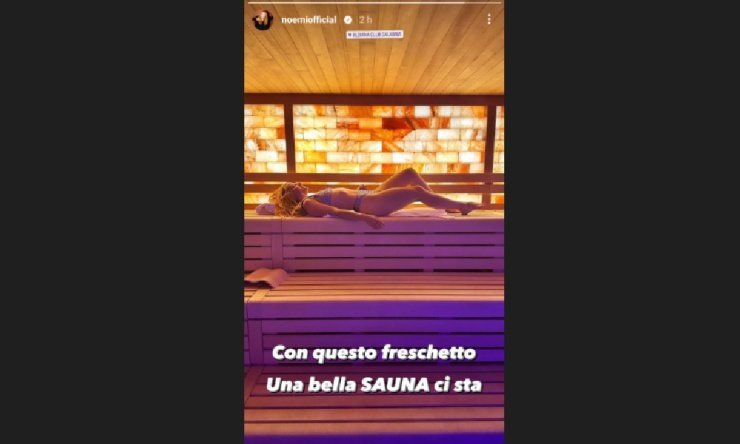 noemi sauna foto instagram 