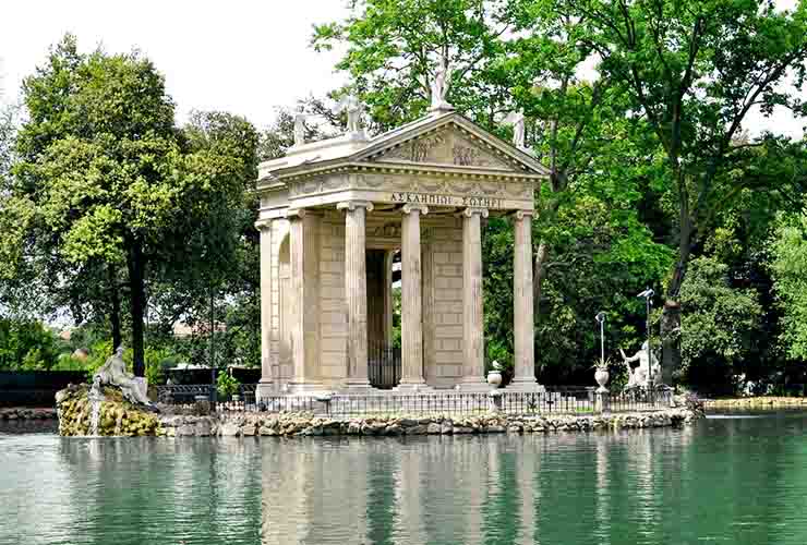 Laghetto del giardino di Villa Borghese