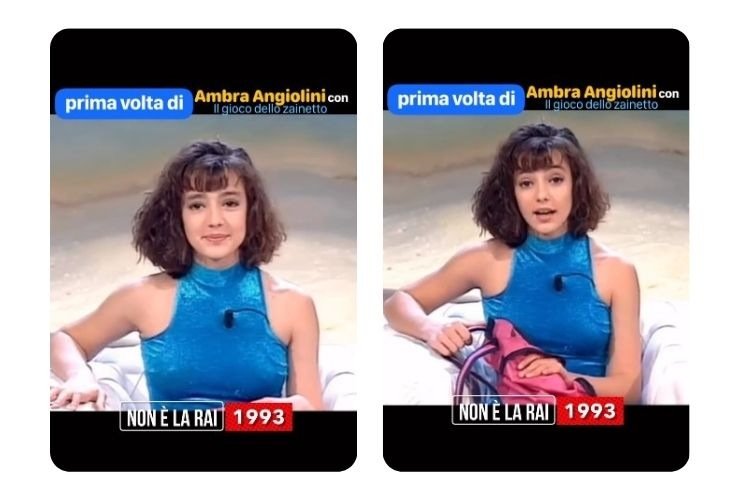 Ambra Angiolini ieri e oggi prima apparizione tv esordi