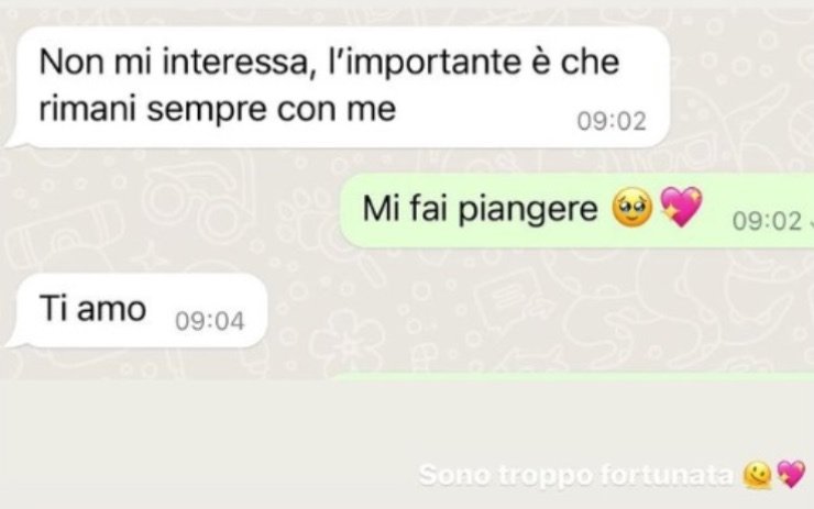 Chiara Nasti rivela la chat con Mattia Zaccagni, ecco cosa si sono detti