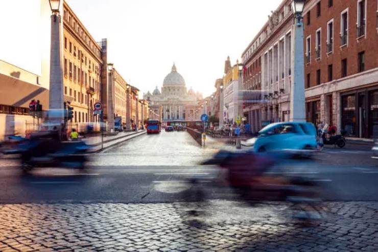 blocco del traffico Roma