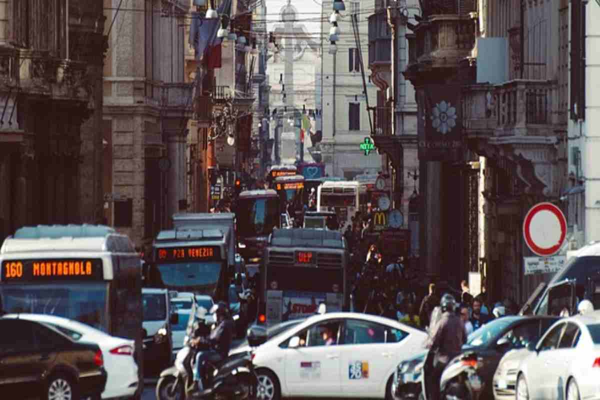 blocco del traffico Roma