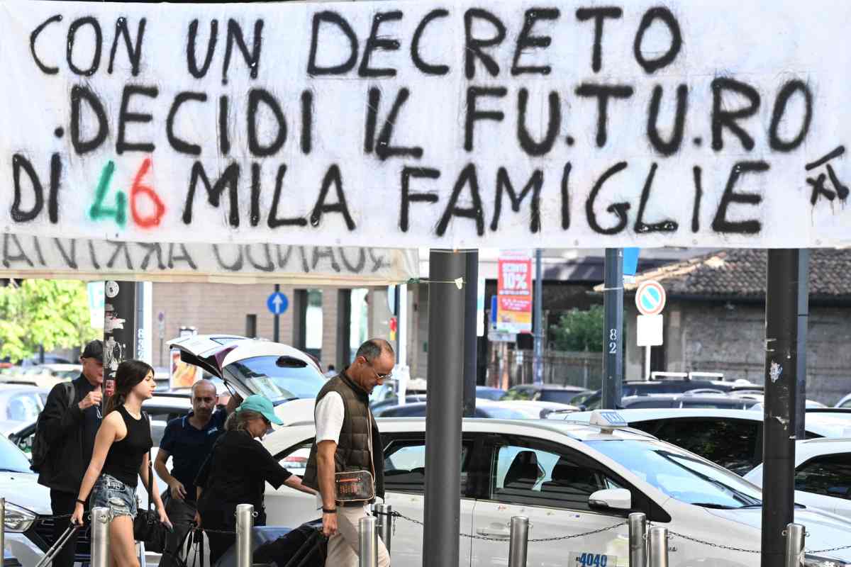 Protesta contro il dl Asset