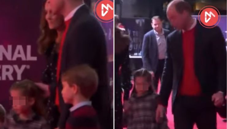 La piccola Charlotte si rifiuta di dare la mano a papà William: la