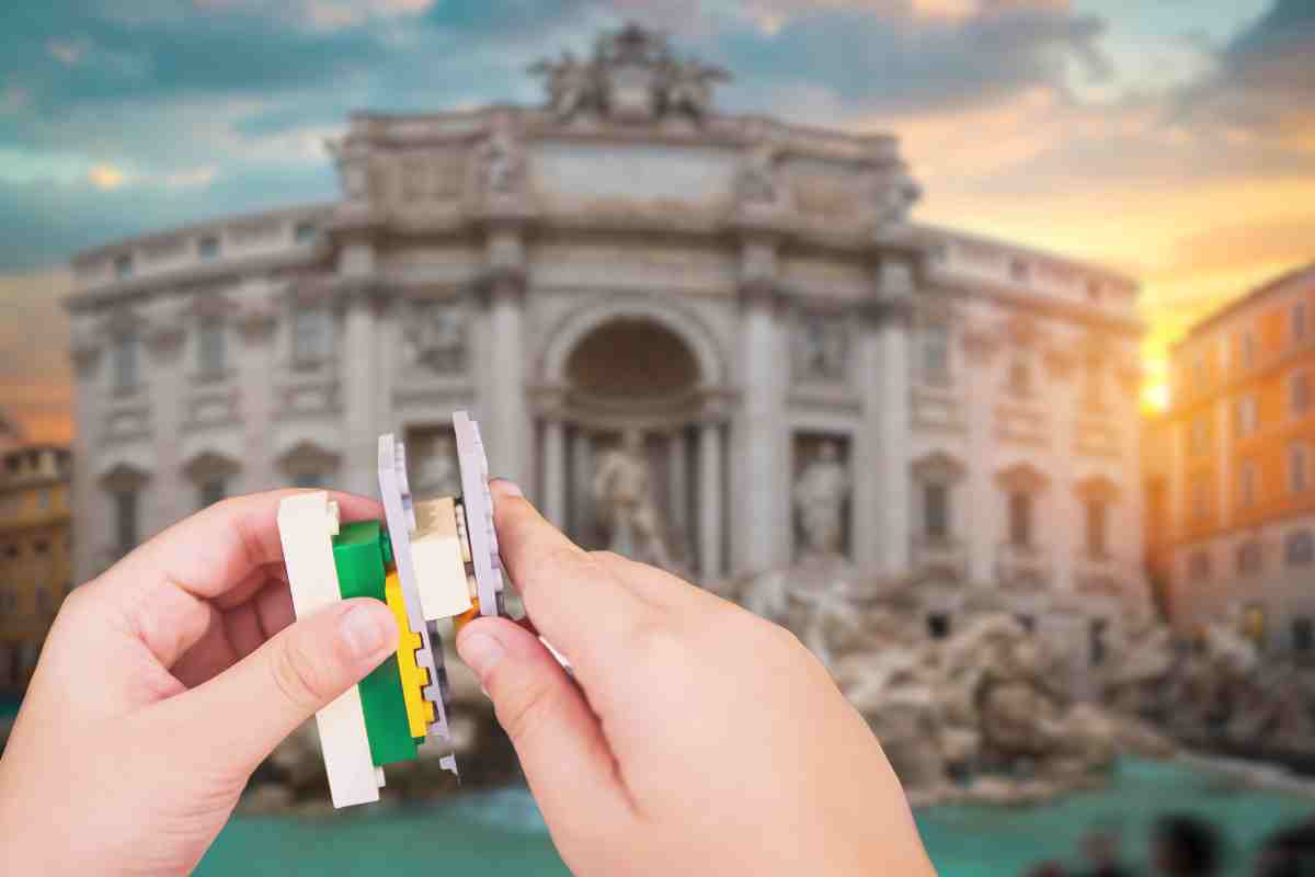 Fontana di Trevi: costruzioni Lego