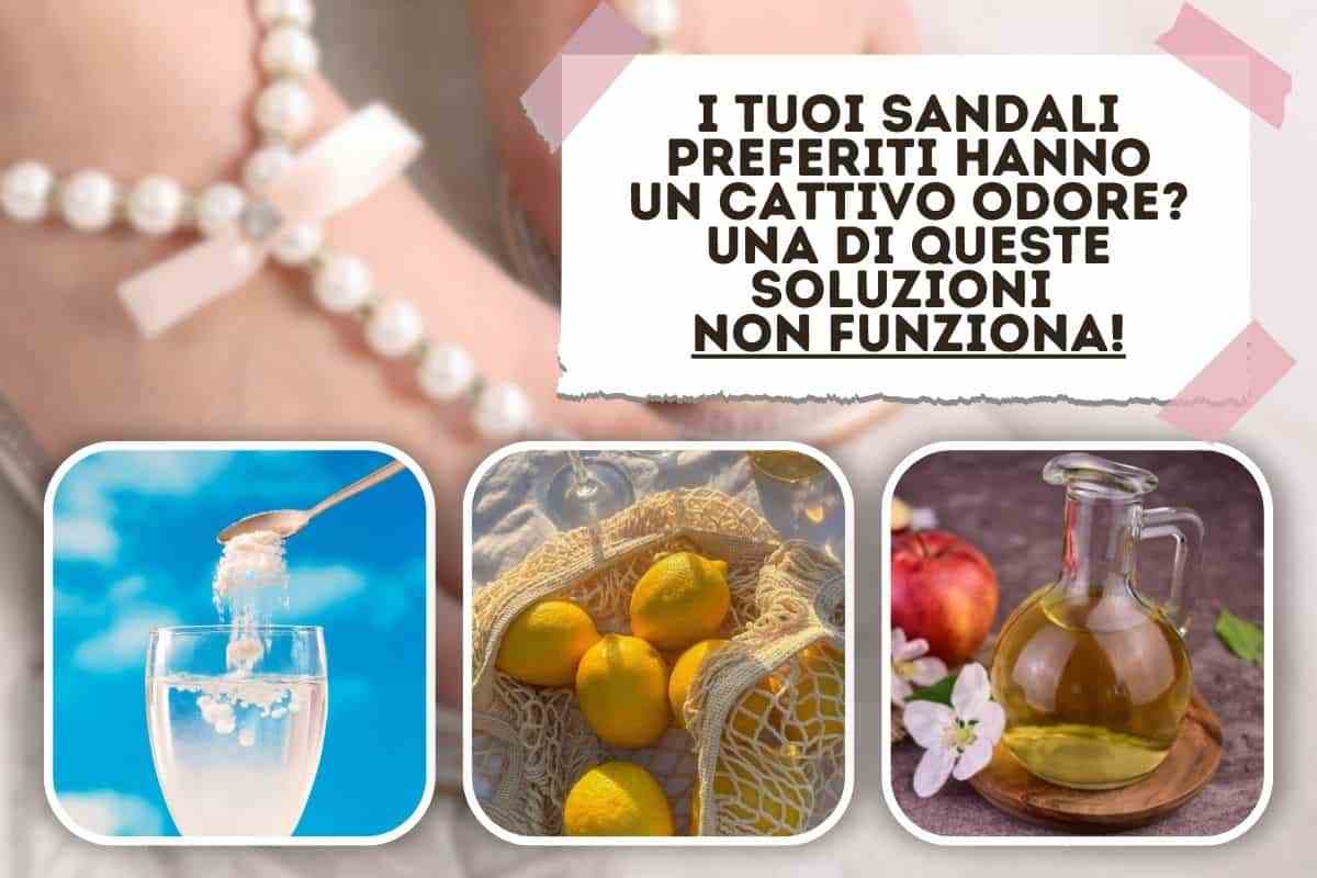 sandali odore sgradevole soluzione definitiva