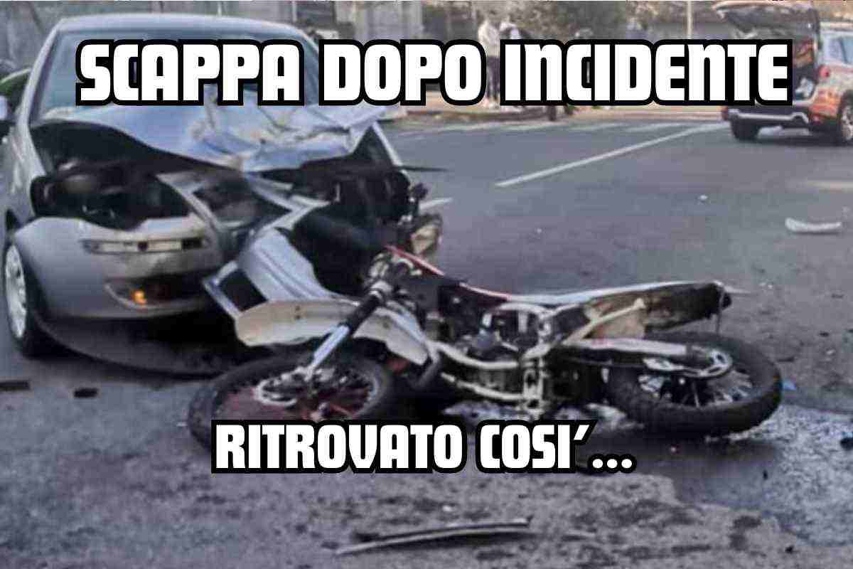 fugge dopo incidente