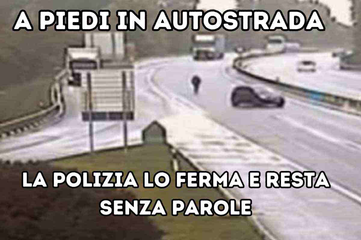 A piedi autostrada