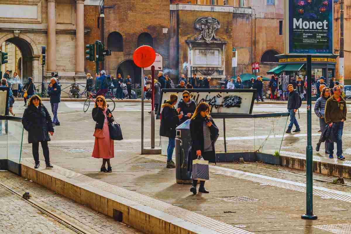 la fermata di un bus