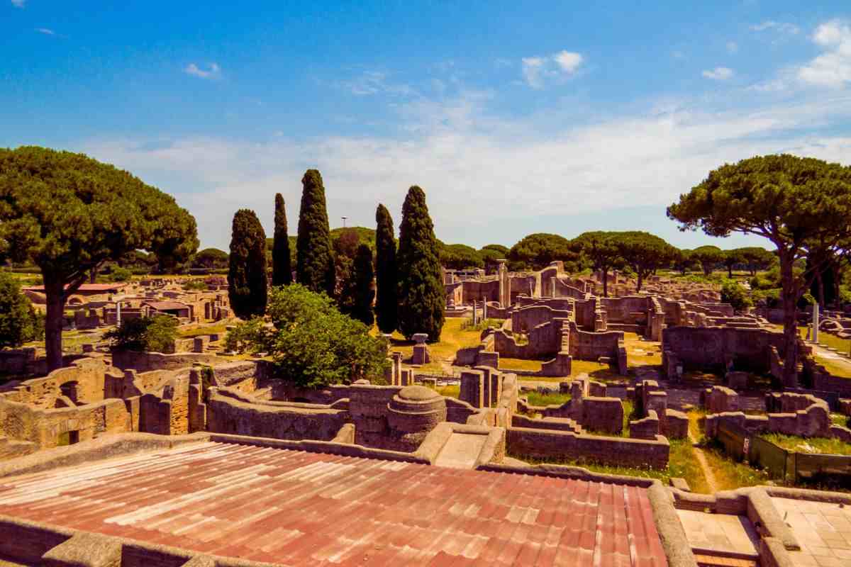 una porzione della parte di ostia antica