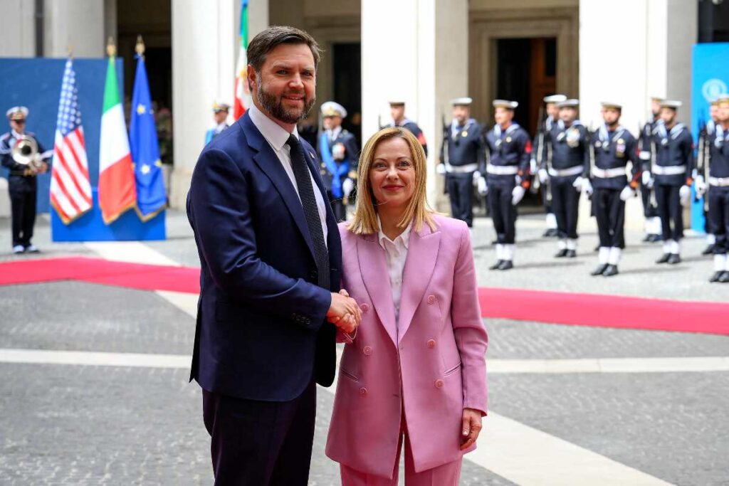 giorgia meloni e il vice americano
